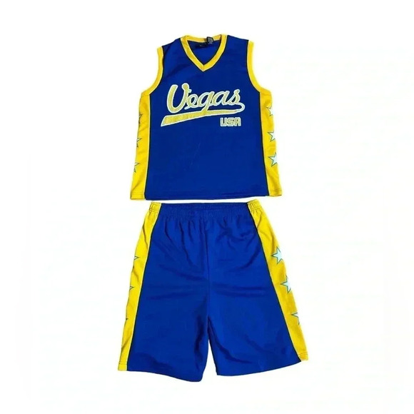 Las Vegas Jersey & Shorts set Nevada USA VINTAGE *RARE* NWT Basketball NBA - Picture 1 of 6